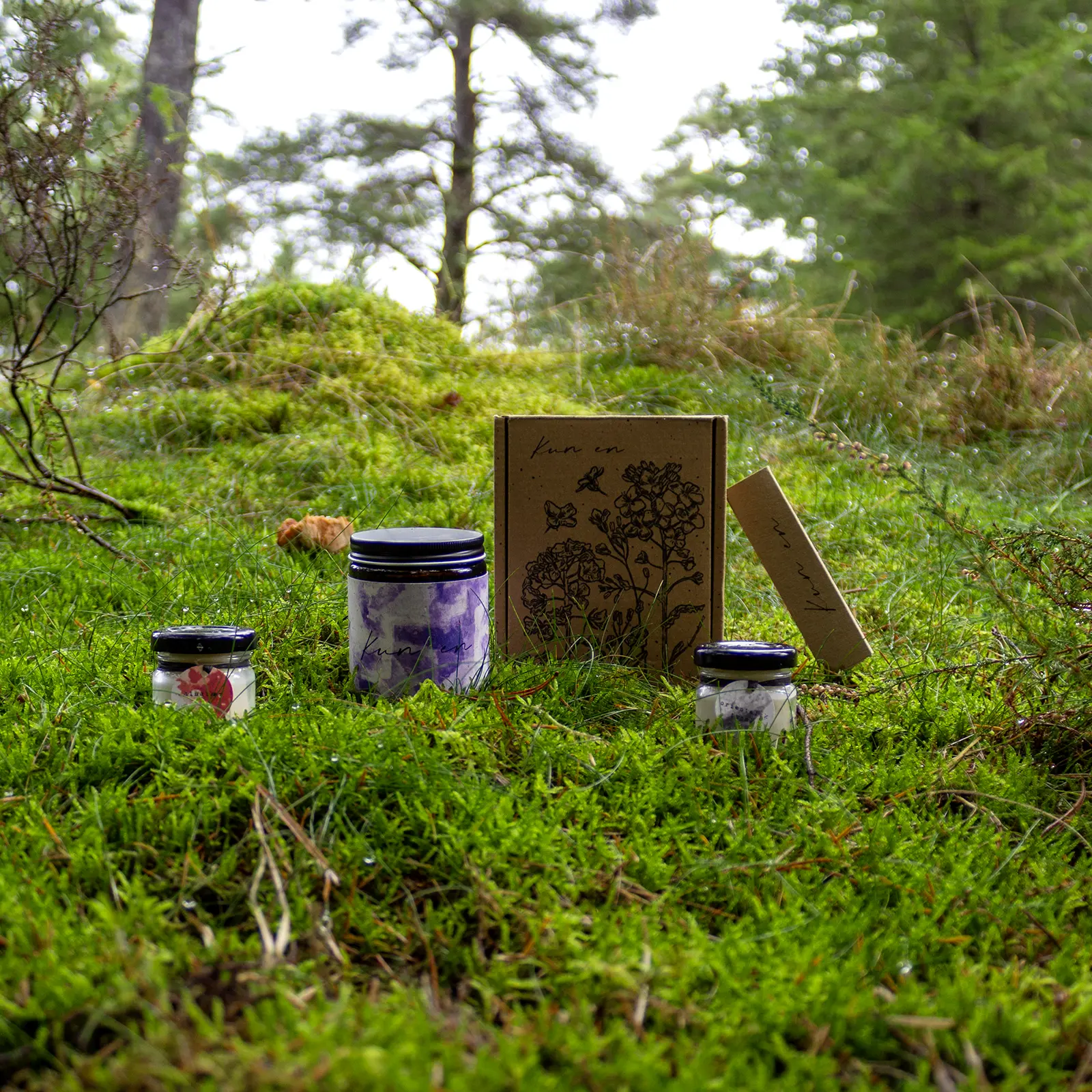 Syren rapsvokslys - blomsterduft & håndlavet